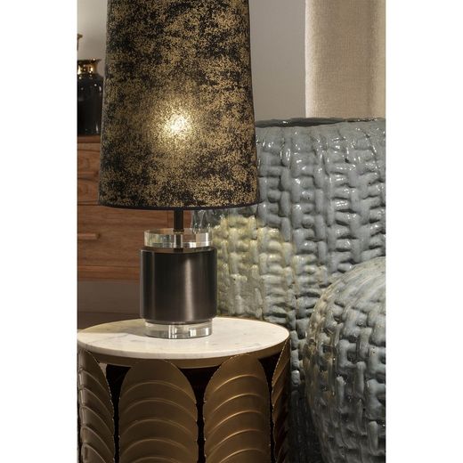 Lampe de table en métal noir, Ø14x33cm