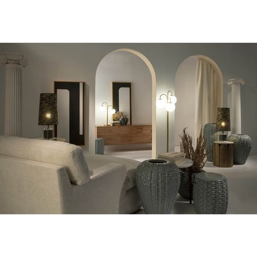 Lampe de table en métal noir, Ø14x33cm