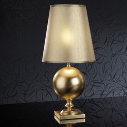 Terra Dorado Metal and Gold Leaf Table Lamp, Ø29x60cm