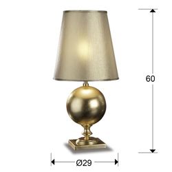 Terra Dorado Metal and Gold Leaf Table Lamp, Ø29x60cm