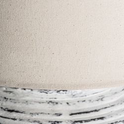 Lampada da tavolo in terracotta bianca/beige, Ø70x95cm