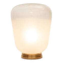 Lampe de table en verre blanc, 33x43 cm