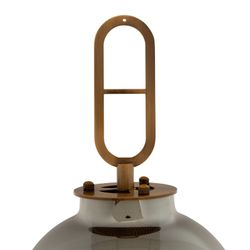 Lampa stołowa z szarego szkła, 22x64 cm