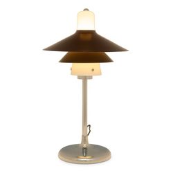 Lampe de table en verre marron, 25x55 cm