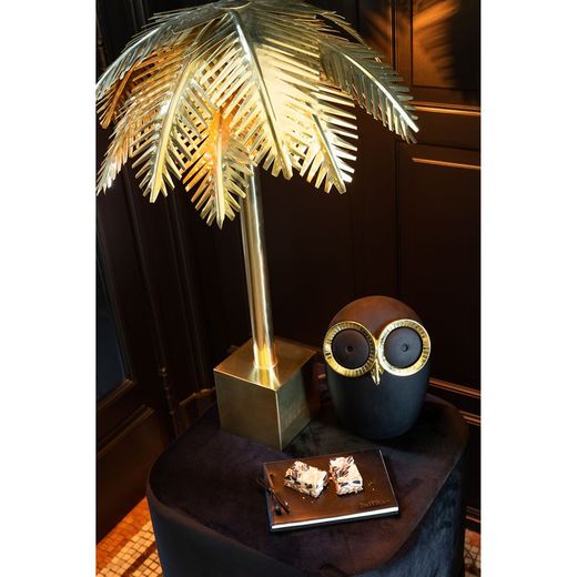 Gold Steel Coconut Leaves Table Lamp