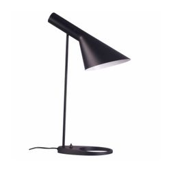 Lampe à poser Jacob en métal noir, Ø35x56 cm