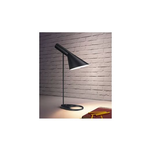 Lampe à poser Jacob en métal noir, Ø35x56 cm