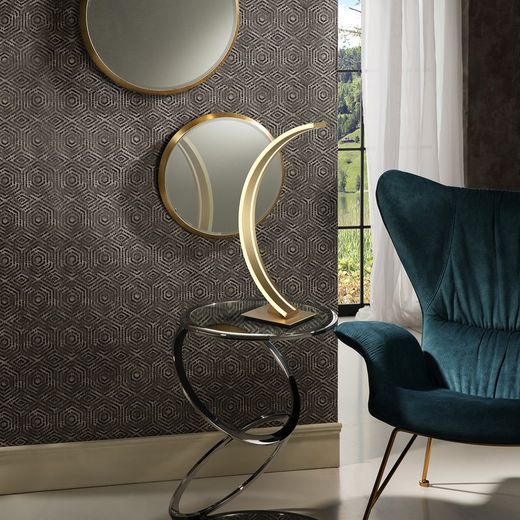 Arcus Gold Led Metal Table Lamp, 25x12x49cm