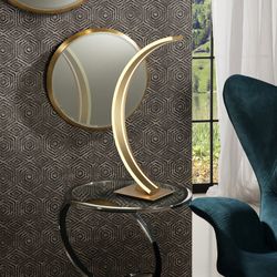 Arcus Gold Led Metal Table Lamp, 25x12x49cm