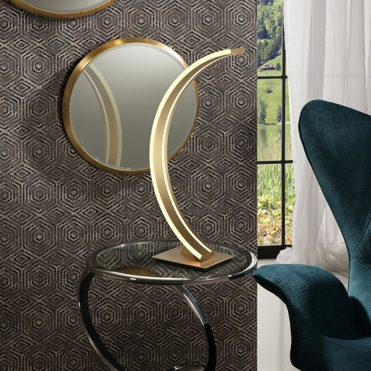 Arcus Gold Led Metal Table Lamp, 25x12x49cm