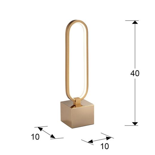 Επιτραπέζιο φωτιστικό Led Μεταλλικό Colette Rose Gold, 10x10x41cm