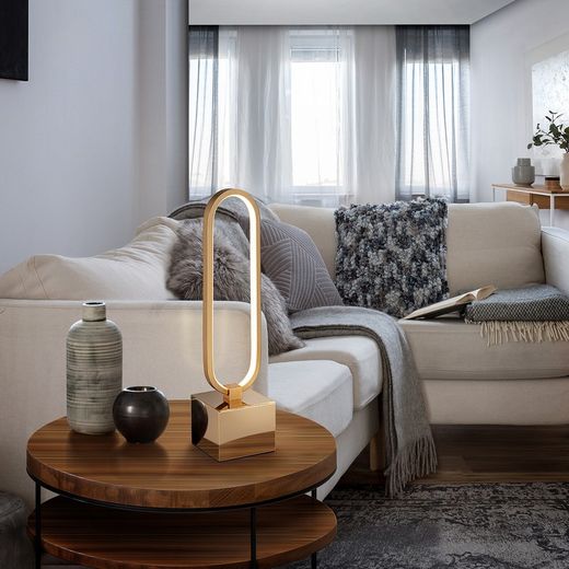 Επιτραπέζιο φωτιστικό Led Μεταλλικό Colette Rose Gold, 10x10x41cm