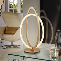 Ocellis Rose Gold Led Metal Table Lamp, 23x15x41cm