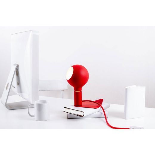 Lámpara de mesa mágnetica Iride rojo,  Ø12 x 29 cm
