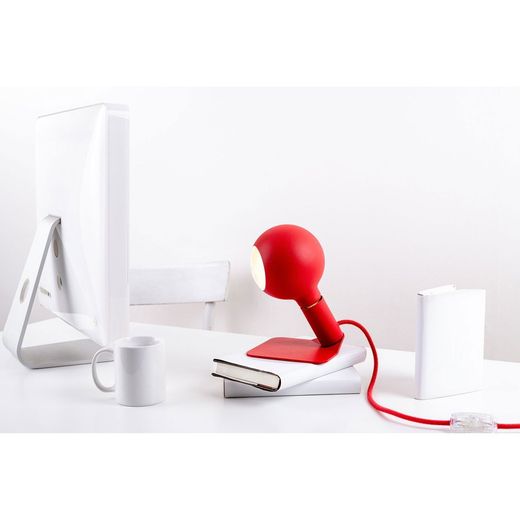 Lámpara de mesa mágnetica Iride rojo,  Ø12 x 29 cm