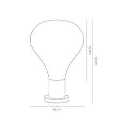 Lampe de table mod. Triz-fumé D40-H53