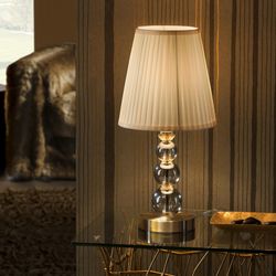 Mercury Champagne Brass and Crystal Table Lamp S, 0x0x45cm
