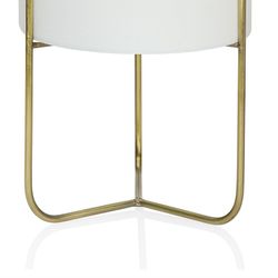 Lampe de table Gatsby en laiton blanc / textile S, Ø15x30 cm