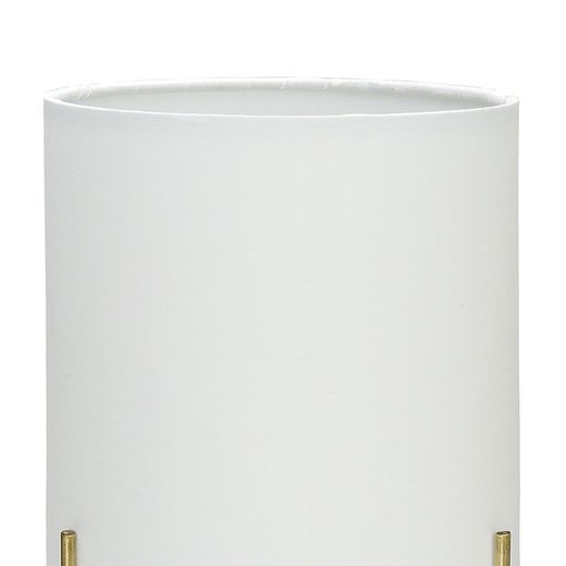 Lampe de table Gatsby en laiton blanc / textile S, Ø15x30 cm