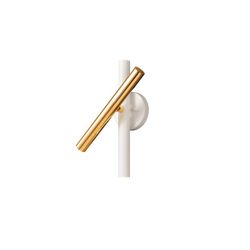 Applique 3 luci Led Metallo Varas Oro/Bianco, 11x11x33cm