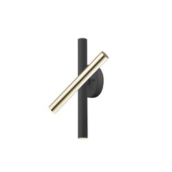 Vägglampa 3 lampor Led Metall Varas Guld / Svart, 11x11x33cm