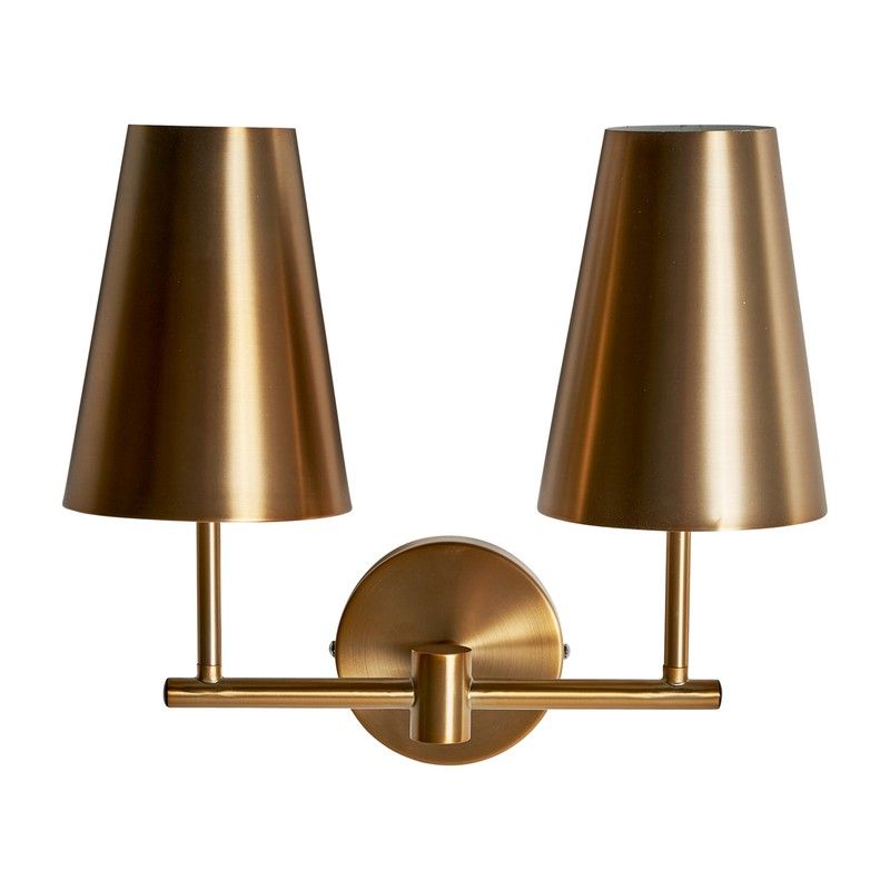 Golden Steel Wall Lamp, 37x22x35cm — Qechic