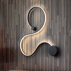 Grafos Black Steel Wall Lamp, 50x4x59cm