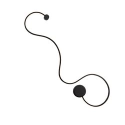 Schwarze Grafos Stahl-Wandleuchte, 94x4x28cm