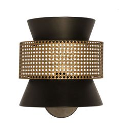 Aplique de hierro en dorado y negro, 31 x 17 x 32 cm | Vische