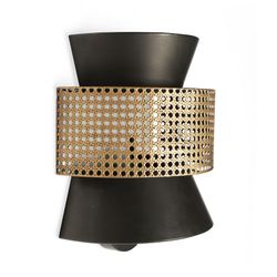 Aplique de hierro en dorado y negro, 31 x 17 x 32 cm | Vische