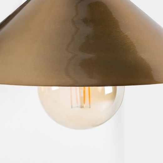 Guld/svart järnvägglampa, 30x33x33cm