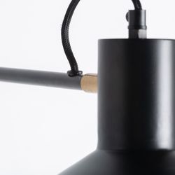 Lámpara de Pared de Hierro Negro, 73x30x21cm