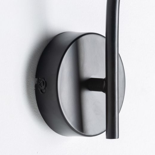 Lámpara de Pared de Hierro Negro, 73x30x21cm