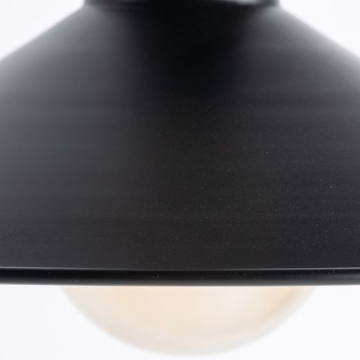 Lámpara de Pared de Hierro Negro, 73x30x21cm