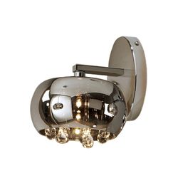 Applique murale en verre et métal miroir Argos, 22x27x20cm