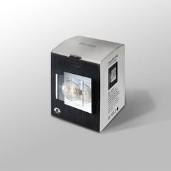 Metal and Glass Wall Lamp Eclipse, 16x15x16cm
