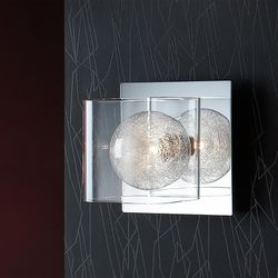 Metal and Glass Wall Lamp Eclipse, 16x15x16cm