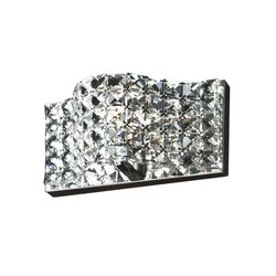 Candeeiro de parede Onda de metal e vidro, 25x8x13cm