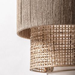 Wandleuchte aus Jute und Seil in Natur, 29 x 20 x 42 cm | Kaola