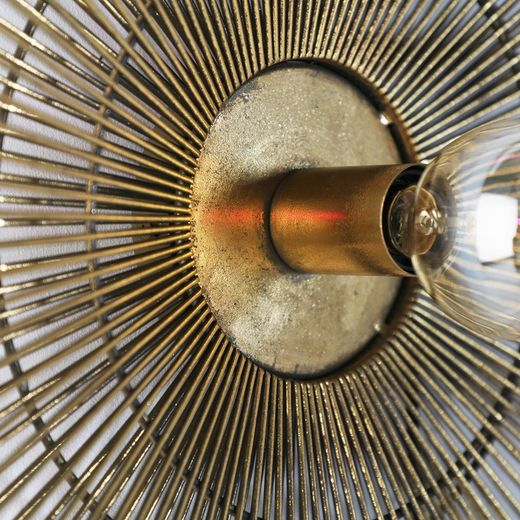 Væglampe af jern 61x61x20 cm