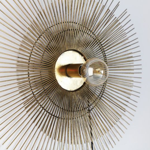 Væglampe af jern 61x61x20 cm