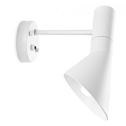 Jacob Wandlampe aus weißem Metall, Ø35x35 cm