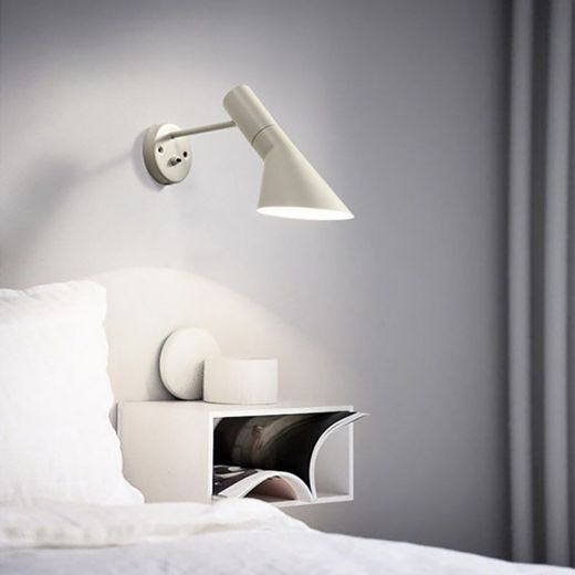 Jacob Wandlampe aus weißem Metall, Ø35x35 cm