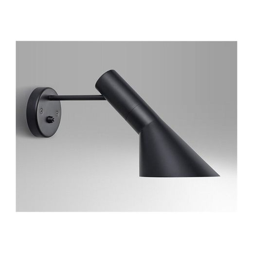 Jacob Black Metal Wall Lamp, Ø35x35 cm