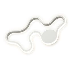 Lampada da parete/soffitto a led Marea in acciaio bianco, 47x5x27cm