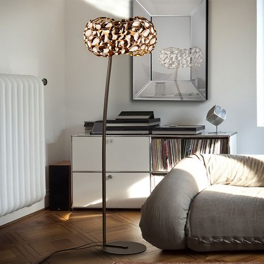 Narisa Rose Gold Plated Metal Floor Lamp with 5 lights, Ø47x167cm