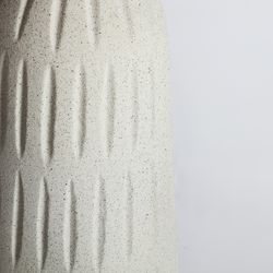 Lámpara de pie de cerámica en gris y beige 34 x 34 x 120 cm | Glaje