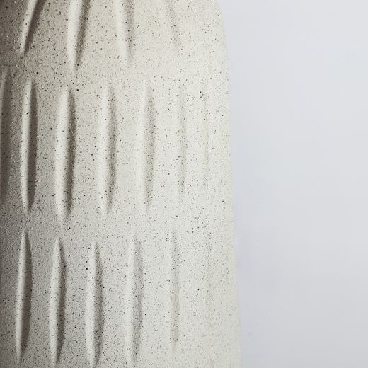 Lámpara de pie de cerámica en gris y beige 34 x 34 x 120 cm | Glaje