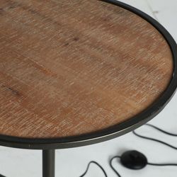 Candeeiro de chão de ferro, 37x38x143 cm