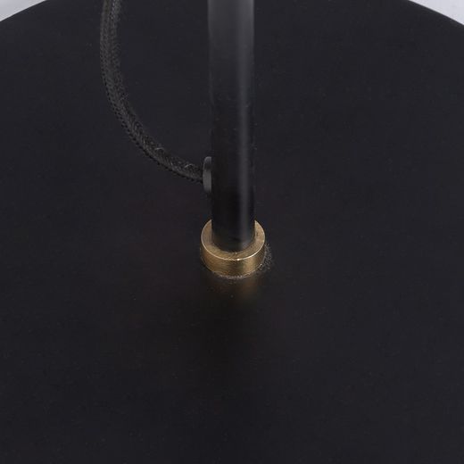 Schwarz/Goldene Stehlampe aus Eisen, 28x40x152cm